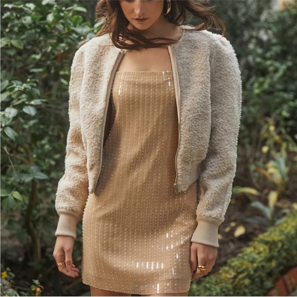 Stacy faux fur jacket Ivory